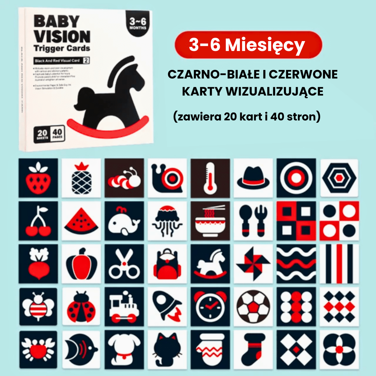 Karty Rozwoju Poznawczego Montessori dla Niemowląt 0-36 miesięcy